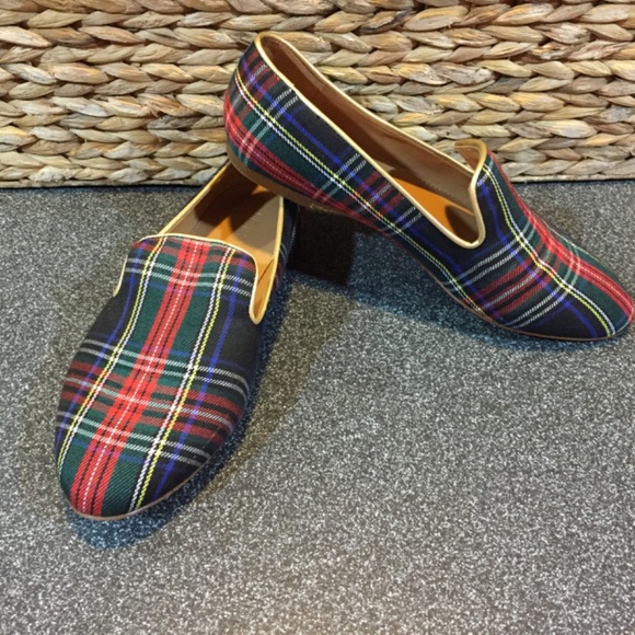 J. Crew Plaid Flats in Red, Green, and Blue - Picture 4 of 13